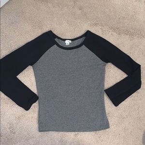 Garage black and grey quarter sleeve shirt